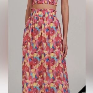 Anthro floral maxi skirt